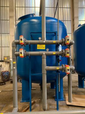 쿼츠 모래 물 처리 용품, 0.05Mpa - 0.07MPA 압력 스테인레스 스틸 필터 하우스